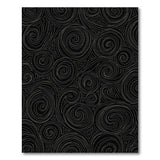 Swirling Black Abstract Area Rug