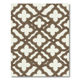 Brown Quatrefoil Trellis Area Rug