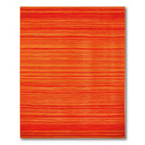 Bold Orange Horizontal Stripe Area Rug