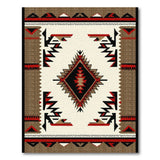 Tan Diamond Southwestern Geometric Area Rug