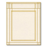 Gold Nested Frame Geometric Area Rug