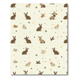 Kids Cartoon Whimsical Bunny Meadow Area Rug