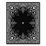 Black and White Traditional Persian Ornate Black White Border Area Rug