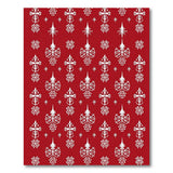 Ornate Red Snowflake Pattern Area Rug