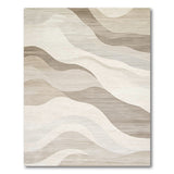 Ombre Wave Beige Area Rug