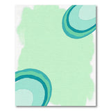 Teal Mint Abstract Arcs Area Rug