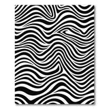 Wavy Black White Wavy Abstract Area Rug