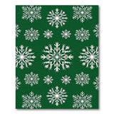 Emerald Green Snowflake Pattern Area Rug