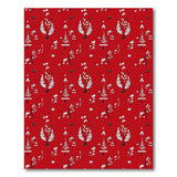 Festive Red Christmas Tree Silhouette Rug