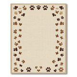 Charming Paw Print Border Area Rug