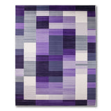 Abstract Geometric Modern Purple Geometric Abstract Area Rug
