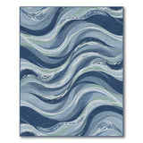 Wave Blue Wave Coastal Area Rug