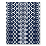 Navy Blue Geometric Moroccan Trellis Area Rug