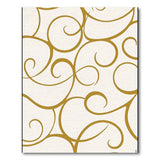Abstract Area Gold and Silver Golden Swirl Abstract Area Rug