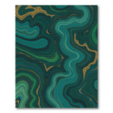 Teal Gold Marble Swirl Area Rug