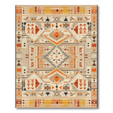 Bold Orange Southwestern Geometric Rug