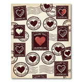 Vintage Valentine's Day Stamp Love Rug