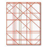 Bold Red Geometric Line Area Rug