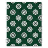 Emerald Green Snowflake Geometric Area Rug