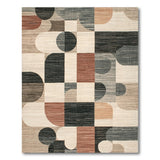 Beige Geometric Modern No. 6 Area Rug