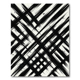 Black Brushstroke Abstract Area Rug