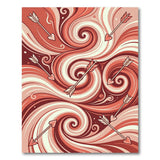 Pink Swirling Hearts Arrows Area Rug