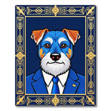 ODIKA Washable Whimsical Dog Portrait Area Rug - Low Pile, Non-Slip & Pet-Friendly