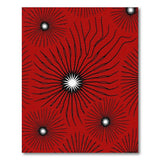 Red Starburst Geometric Area Rug