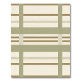 Sage Green Beige Plaid Area Rug