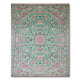 Blue and Teal Persian Floral Medallion Rug