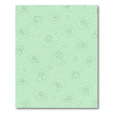 Playful Mint Green Doodle Area Rug