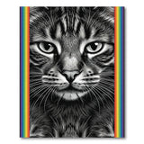 Multi-Color Cat Portrait Area Rug