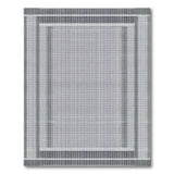 Black White Framed Grid Geometric Area Rug