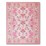 Pink Peony Floral Pink Area Rug