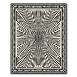 Radiant Black White Geometric Area Rug
