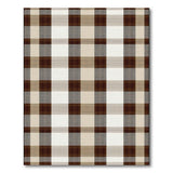 Brown Tan Plaid Rustic Farmhouse Rug