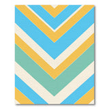 Vibrant Multi-Color Chevron Striped Area Rug