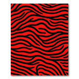 Bold Red Zebra Stripe Area Rug