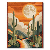 Southwestern Cactus Sunset Rainbow Path Rug