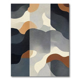 Abstract Area Abstract Wavy Multi-Color Area Rug
