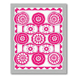 Pink Pink Floral Oval Medallion Area Rug