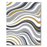 ODIKA Modern Abstract Gold & Grey Washable Area Rug - Low Pile Non-Slip Indoor Rug