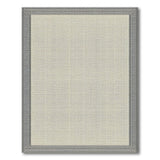 Beige Area Rug with Intricate Black Geometric Border