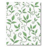 Lush Green Leaf Vine Pattern Area Rug