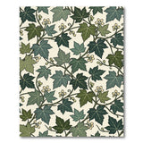 Green Ivy Leaves Berries Floral Area Rug