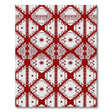 Red Bold Red Geometric Southwestern Area Rug