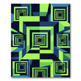 Neon Geometric Tunnel Area Rug