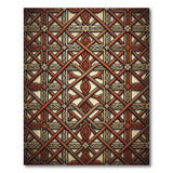 Red Heritage Tribal Interlace Area Rug