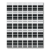Black and White Black White Geometric Dotted Stripe Area Rug