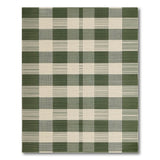 Green Plaid Checkered Rustic Area Rug